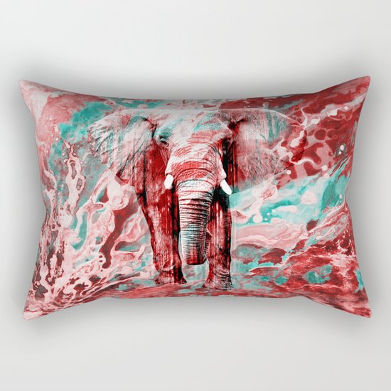Elephant's Noisy Cries Rectangular Pillow