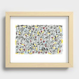 Primary Faces Recessed Framed Print