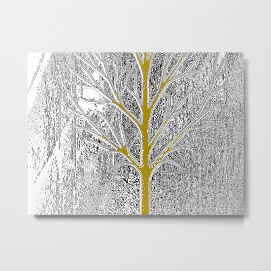 Let it snow! Tree in a beautiful winter snowy day Metal Print