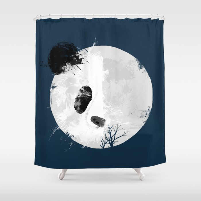 Panda in the Moon Shower Curtain
