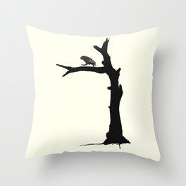 The Little Owl In The Tree Throw Pillow
