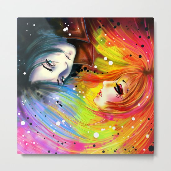 RAINBOW AND NIGHT Metal Print