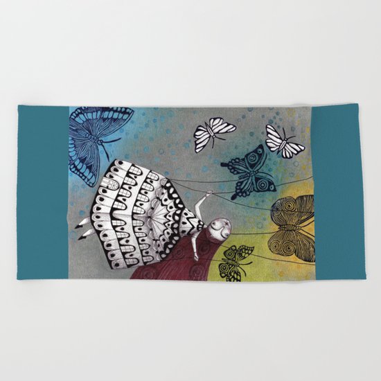 House of Butterflies Beach Towel