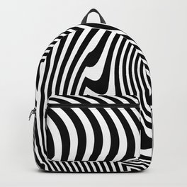 Optical Illusion Op Art Black And White Backpack