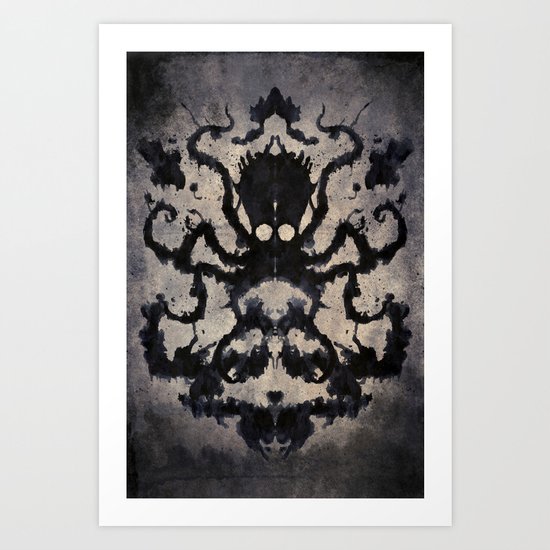 Rorschach octopus Art Print
