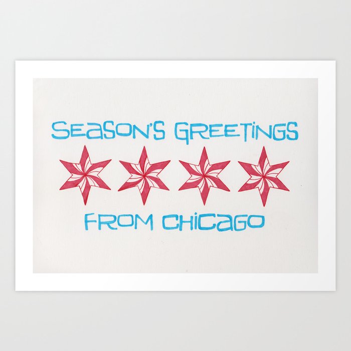 season's greetings from chicago Art Print