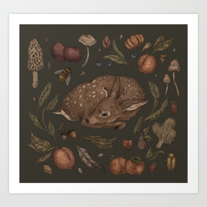 Foraging Fawn Kunstdrucke Foraging Fawn Kunstdrucke
