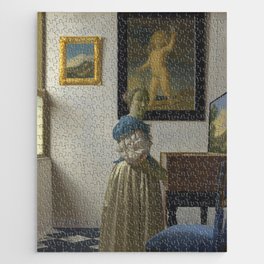 Johannes Vermeer Lady Standing at a Virginal Jigsaw Puzzle