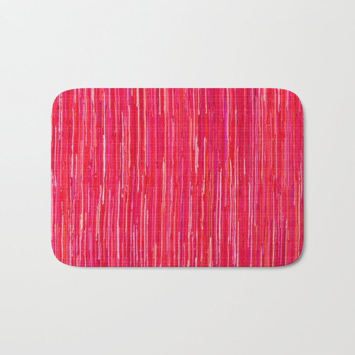 Whimsical Bliss: Bohemian Pink Fabric Delight Bath Mat