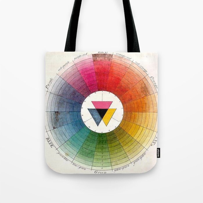 Antique Shaded Color Wheel Chart 1766 Tote Bag