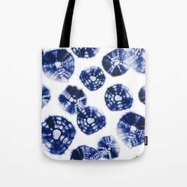 Shibori Kumo dots blue & white Tote Bag