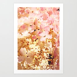 Blush Pink Abstract Spring Floral | Easter | Millennial Pink Art Print