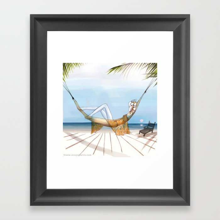 Chill, Relax, it's Summertime!! Framed Art Print