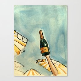 Summer champagne Veuve Clicquot poster  Canvas Print