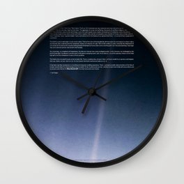 Pale Blue Dot — Voyager 1 (2020 rev.), quote Wall Clock