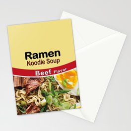 Ramen Noodle Soup - Beef Flavor Stationery Cards