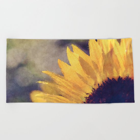 Another sunflower - Flower Flowers Summer Beach Towel