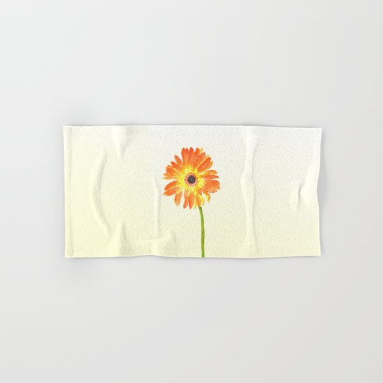 orange gerbera Hand & Bath Towel