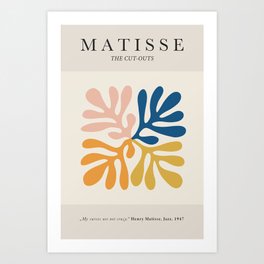 Matisse exhibition poster "The cut outs" Art Print