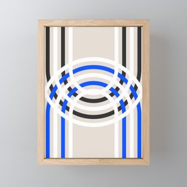 Bohemian Balanced Arches with Navy Blue Line Framed Mini Art Print