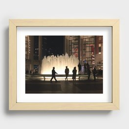 A Fountain in Simpler Times Recessed Framed Print