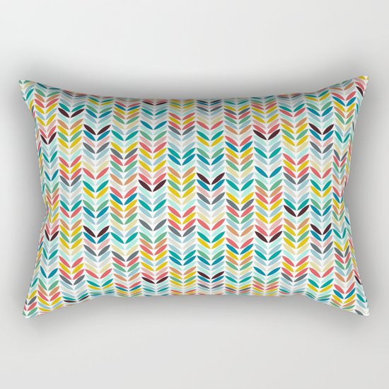 llama leaf arrow chevron white Rectangular Pillow