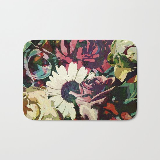 Daisy among Roses Bath Mat
