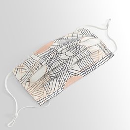 Warm Pastel Pattern - Lines and Shapes Face Mask