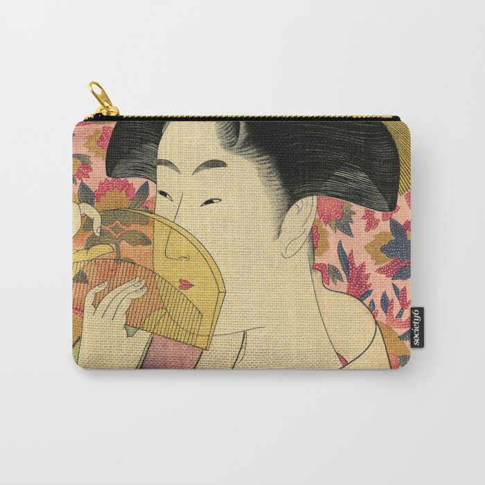 Japanese Art Print - Japanese Woman - Kushi Utamaro Carry-All Pouch