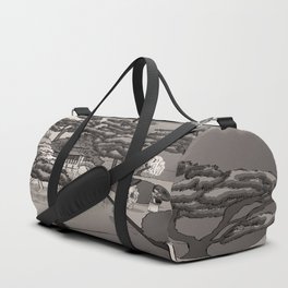 Japan Mural - Sepia Color Duffle Bag