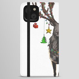 Christmas market gift reindeer shirt iPhone Wallet Case
