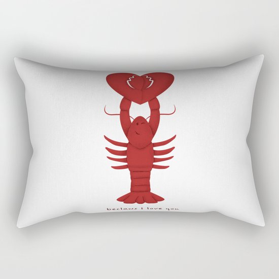 Loving Lobster Rectangular Pillow