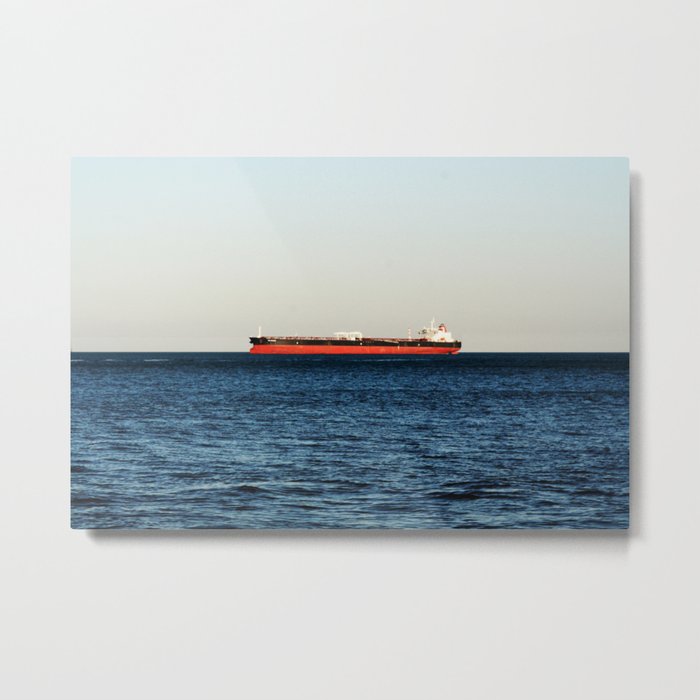 Cargo Ship Seascape Metal Print