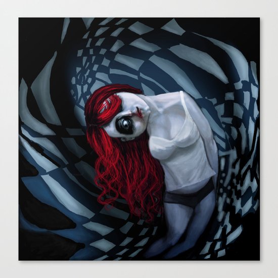 the dark side of my mind hurts Canvas Print