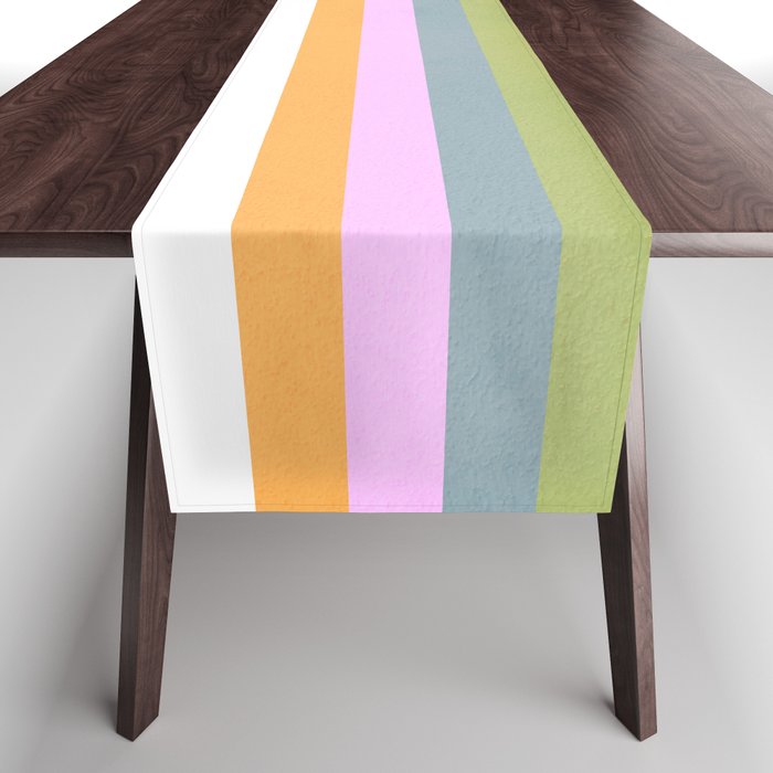 Rainbow Connection Nº3 Pink, Green & Orange Table Runner