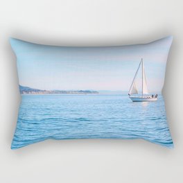 Blue Sailing Rectangular Pillow