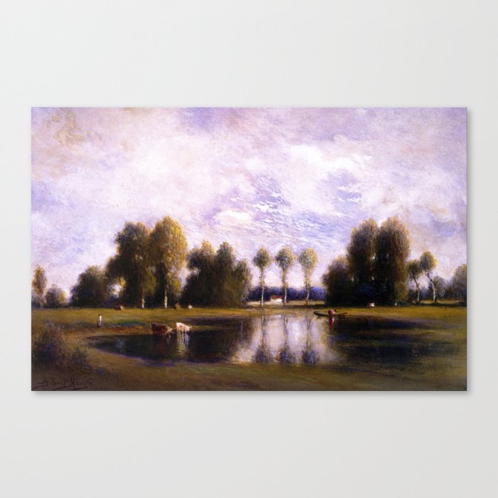 Trois Pignons and Fontainebleau Forest, Paris, France landscape by Gilbert Munger Canvas Print