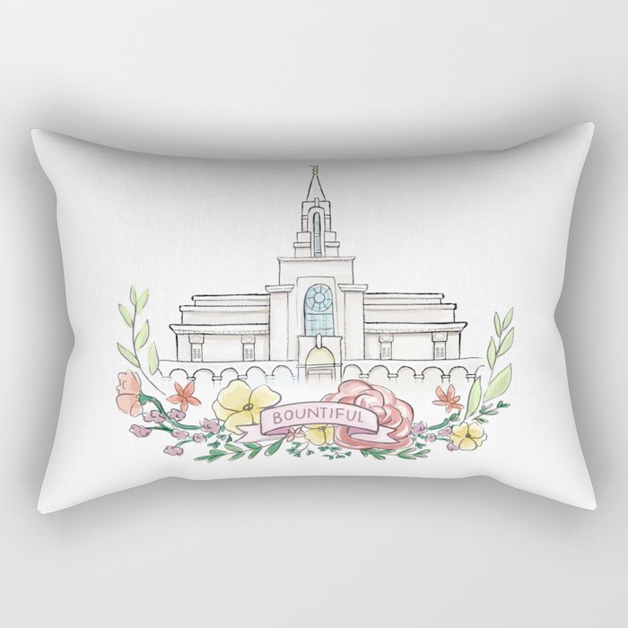 LDS Bountiful Temple  Rectangular Pillow
