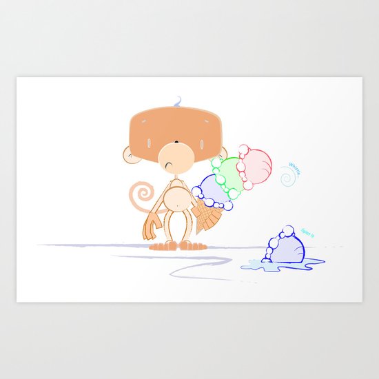 Whistle and Splat Art Print