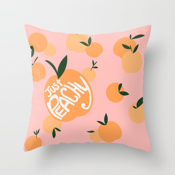 Just Peachy Throw Pillow