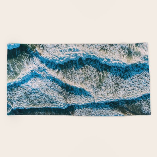 Crashing Waves Beach Towel