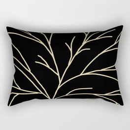 abstract ix - branch black Rectangular Pillow