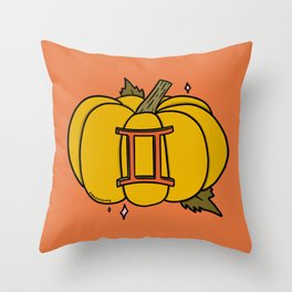 Gemini Pumpkin Throw Pillow