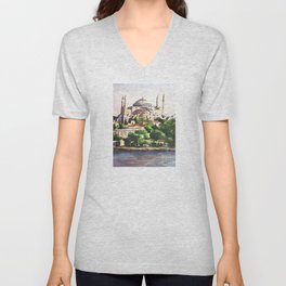 Istanbul Turkey Hagia Sophia V Neck T Shirt