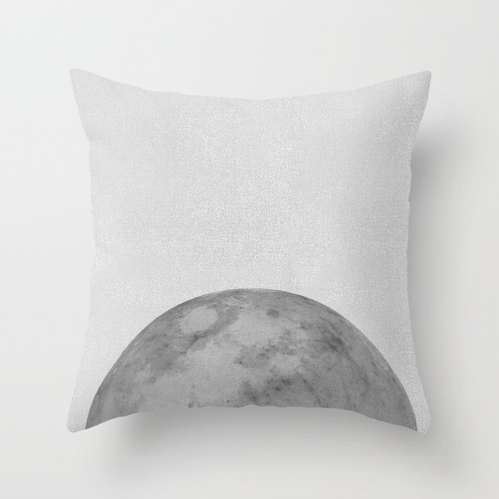 Concrete Moon Throw Pillow