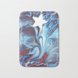 Puerto Rico Flag Bath Mat | Graphicdesign, Acrylicpainting, Puertorico, Pourpainting, Jacksonpollok, Redwhiteblue, Abstractpainting, Abstractdesign 