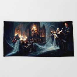 The Curse of the Phantom Orchestra Beach Towel