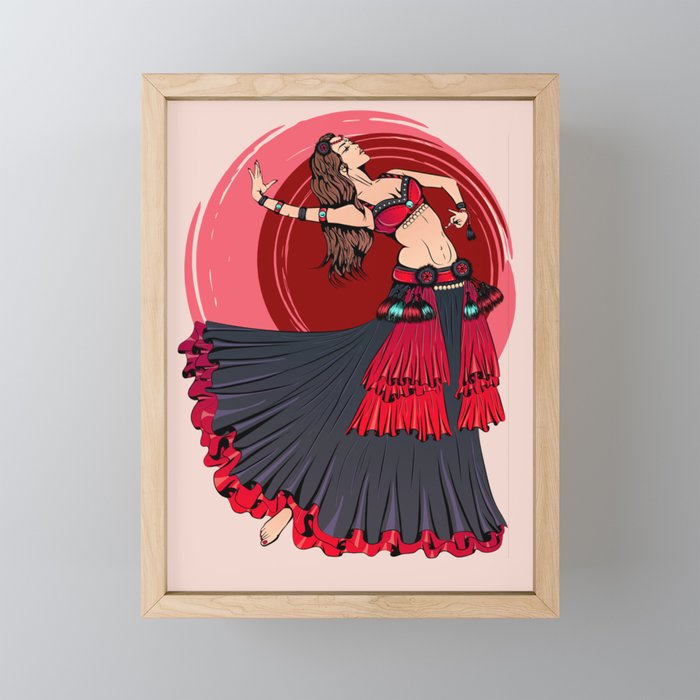 Red Salsa Women Framed Mini Art Print
