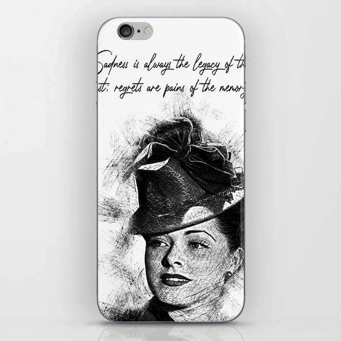 Sadness is always the legacy of the past Girl Quotes iPhone Skin