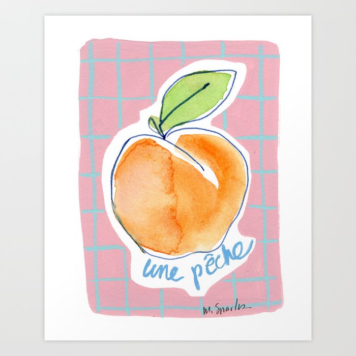 French Peach Art Print
